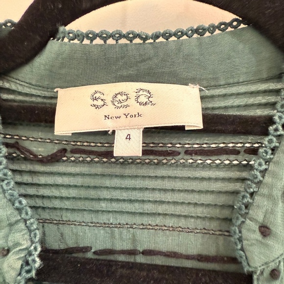 Sea New York Green Blouse - Picture 3 of 4
